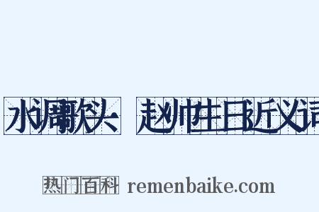 水调歌头·赵帅生日近义词是什么意思的图片